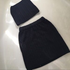 knit skirt set